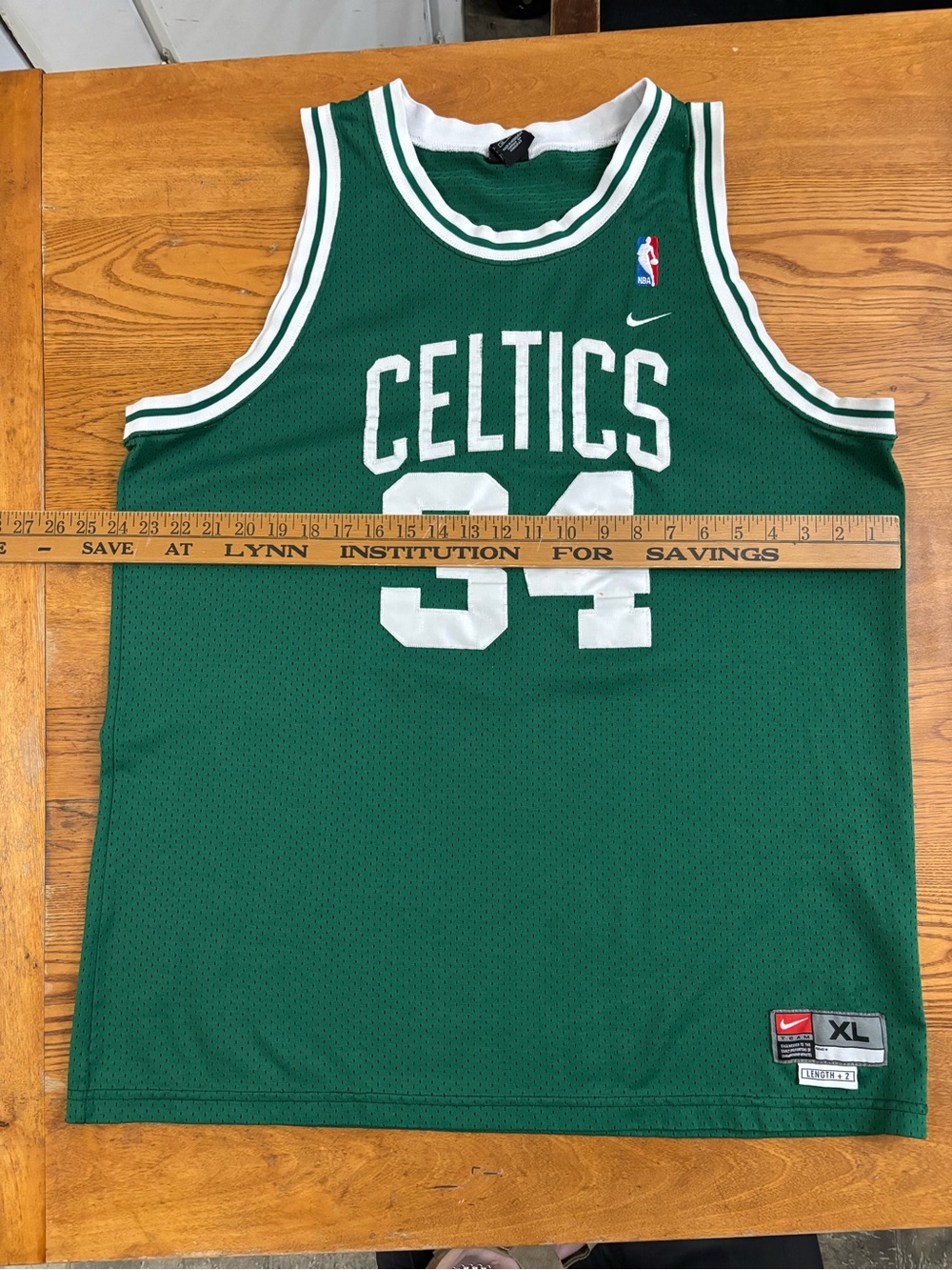 Nike Green and White Celtics Basketball Jersey